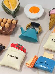 7 件食物冰箱贴 食物磁铁 用于冰箱贴 装饰性可爱磁铁 冰箱贴 适用于厨房 强力树脂磁铁 家居装饰 办公室 情人节、情人节婚礼、生日、厨房 和各种形状的肥皂模具 适用于情人节、情人节婚礼、生日、厨房、婚礼用品、礼物 学校用品、厨房装饰、客厅装饰