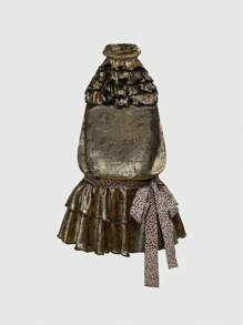 Grunge Punk Đầm Mini Phong Cách Công Chúa Retro Lấp Lánh Cho Bữa Tiệc - màu xanh lá - Xem 1