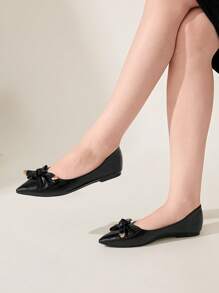 CUCCOO CHICEST Women Flat Shoes, Simple & Fashionable, Suitable For Casual Daily Wear Spring Shoes Spring Break Easter - Black - View 5