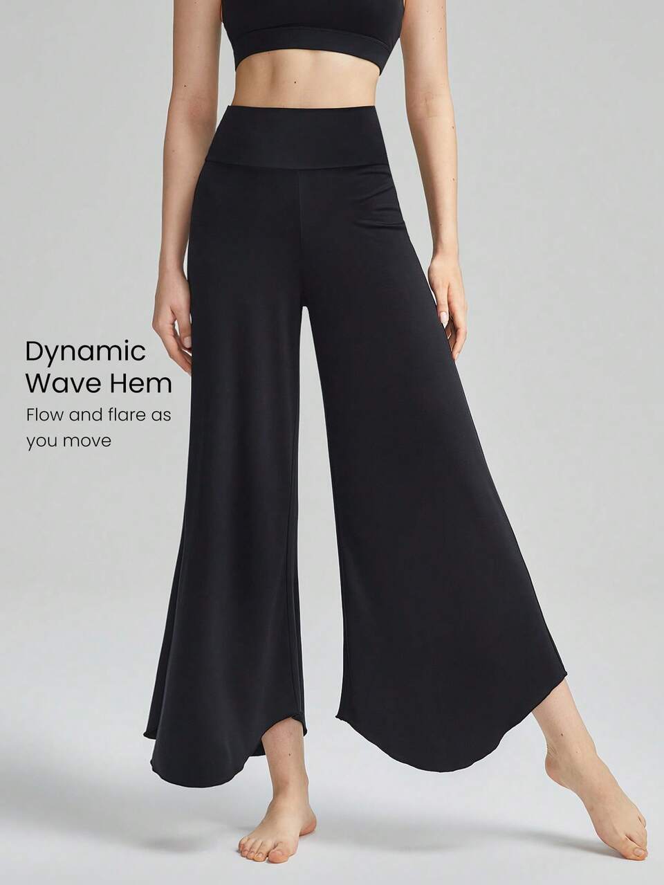 23'' Modal Silky Smooth High-Rise Waist Wide-Leg Flare Pants Daily Casual Wear  Spring Summer