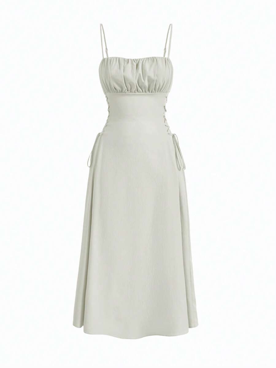 SHEIN MOD 女士纯色细肩带连衣裙，简约时尚，适合夏季