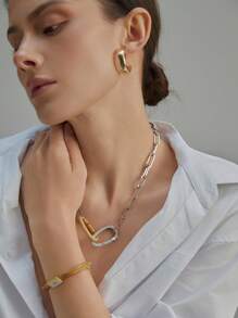 1 pieza Collar DIY de mujer con cierre de mosquetón grueso, un artículo de moda para dama y un regalo exquisito con un ambiente festivo. Regalos de Navidad