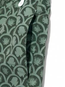 Manfinity Swimmode Men's Drawstring Bohemian Print Beach Pants,Hawaiian - Army Green - View 5