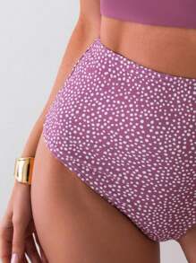 Swim Basics Bộ bikini có dây đeo màu trơn dành cho nữ đi biển mùa hè và bộ đồ lót dưới in họa tiết chấm bi ngẫu nhiên - Nhiều màu - Xem 5