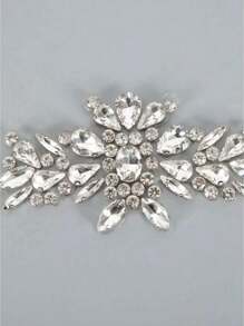 SHEIN 1/5pcs Hot Melt Glue Rhinestone Patch, Diy Clothing Decoration Embroidery Patch, Decor