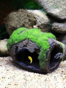 SHEIN 1pc Fish Tank Decoration Hideout Cave Aquarium Ornament Shrimp House And Bass Hiding Nest