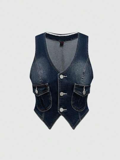 Grunge Punk Spring Break, Concert, Rave, Festival, Punk Vintage Distressed Grunge Y2K Babe Denim Jacket For Women