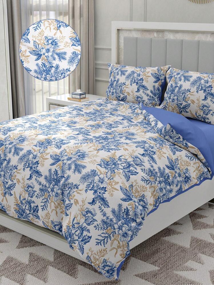 Elegant Floral Print Pastoral Style Duvet Cover Set,Fall Decor,Autumn Decor,Room Decor - Multicolor - View 1