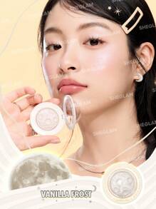 SHEGLAM Lunar Glow Highlighter-Vanilla Frost Multi-Dimensional Shine Highlighter Powder High-Shine Finish Blue-Green Reflective Sheen Multi-Use Glow Face Makeup Graduation Birthday Holiday Summer Fall Autumn Y2K Fancy Fashion Women Brand Makeup Cosmetic Beauty Party Beach Travel Camping Outdoors School Campus Trip Festivals Decor Gift Present Rose Girl Cosplay Best Color Charm Vibe