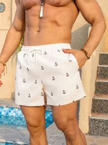 Manfinity Swimmode Bañador casual y sencillo para hombres, estilo hawaiano