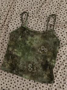 Attitoon 女士复古花卉印花性感吊带背心，休闲夏装 - 彩色 - 查看 3