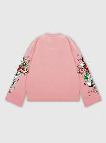 ROMWE MEN Goth 男士图案印花套头连帽衫，适合休闲穿着，春夏季