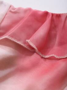 DAZY Knee Length Sleeveless Floral Print Ruffle Hem Square Neck Dress For Women Sundress Vacation Outfits Women - Pink - View 8