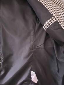 Manfinity Mode Blazer d'affaires casual à manches longues col châle à carreaux pour homme, pour l'automne - Noir et Blanc - Voir 8