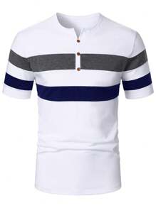 Manfinity Homme 男士无袖纯色 T 恤，休闲时尚，适合夏季 - 彩色 - 查看 4