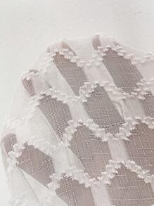 SHEIN Clasi Round Neck Ruffle Sleeve Form-Fitting Women Short Sleeve T-Shirt - White - View 9