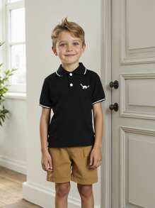 Ensemble de 2 pièces pour jeunes garçons d'été, nouvelle mode vêtements pour enfants. Costume garçon bébé avec haut manches courtes, tenue d'été stylée pour enfants