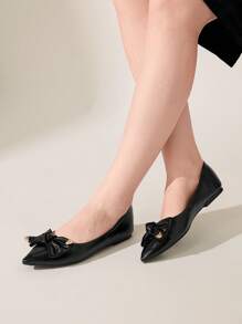 CUCCOO CHICEST Women Flat Shoes, Simple & Fashionable, Suitable For Casual Daily Wear Spring Shoes Spring Break Easter - Black - View 6