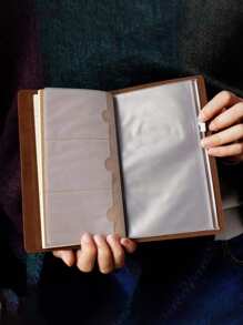 1 件棕色皮革笔记本，复古风格环绕式封口日记本，创意设计，便携式旅行日记本，日常笔记本，适合学校 2025 年日记本 - 均碼 - 查看 3