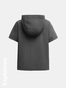 2 sztuki/zestaw chłopięcy bluza z kapturem, kurtka z zamkiem błyskawicznym i jednolity zestaw szortów, modny strój codzienny do codziennego noszenia, wiosna/lato