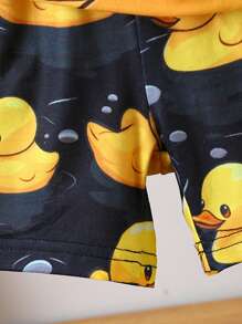 SHEIN 2 Stücke/Set Kleinkind Jungen Cartoon Gedruckt Kurzarm T-shirt Und Shorts