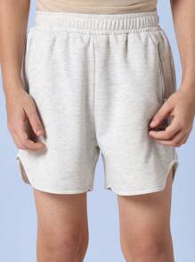 SUMWON Athletic Runner Shorts Comfort Elastic Waistband Zipper Pockets Breathable Sport Training Casual Summer Youth Boys Teen Activewear Performance - Grey - View 7