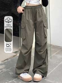 DAZY Women's Drawstring Waist Cargo Pants,Fall Clothes