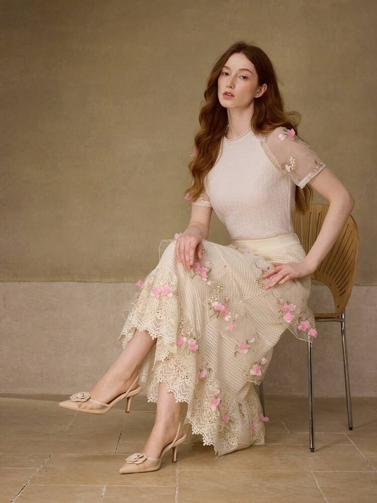 Zapatos de tacón alto elegantes y florales con punta puntiaguda para mujer, zapatos de primavera, tacones para fiesta de primavera, Pascua y baile de graduación