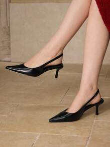 MOTF PREMIUM 女士简约通勤时尚百搭露跟高跟鞋、春季鞋