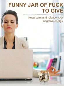 1 件 F U C K 礼品罐，恶作剧礼物，生日礼物，趣味礼物，木制字母剪纸字母 DIY 工艺品，F U C K S 装在玻璃瓶中赠送，送给朋友、同事、周年纪念日、情人节礼物，鼓励，奇妙的幽默，伟大的礼物创意礼物，桌面配件，愚弄朋友，让家人开怀大笑，F U C K S 赠送，返校 - 棕色 - 查看 10