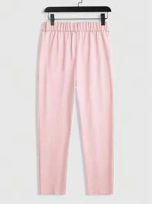Manfinity Mode Men's Casual Solid Color Tapered Suit Pants