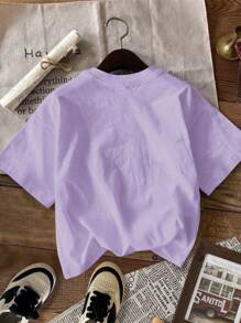 SHEIN EZwear 休闲修身草莓图案圆领短袖女式T恤，适合夏季