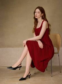 MOTF PREMIUM 女士简约通勤时尚百搭露跟高跟鞋、春季鞋