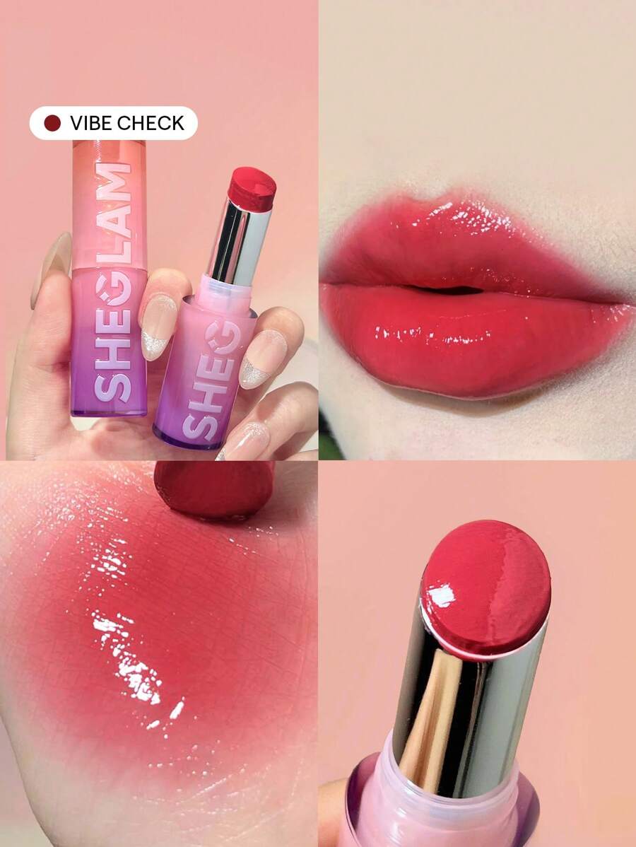 SHEGLAM Mirror Kiss 高光唇膏-Vibe Check 12 色高光澤閃亮唇膏保濕減少唇部細紋潤唇膏唇妝 品牌 美容 化妝 化妝品 適合女性與女孩 完美搭配夏季春季 Y2K 時尚 流行 生日 母親節禮物 假期 派對準備就緒 最佳顏色 - Vibe Check - 查看 1