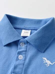 SHEIN Young Boy 恐龍刺繡 Polo 衫