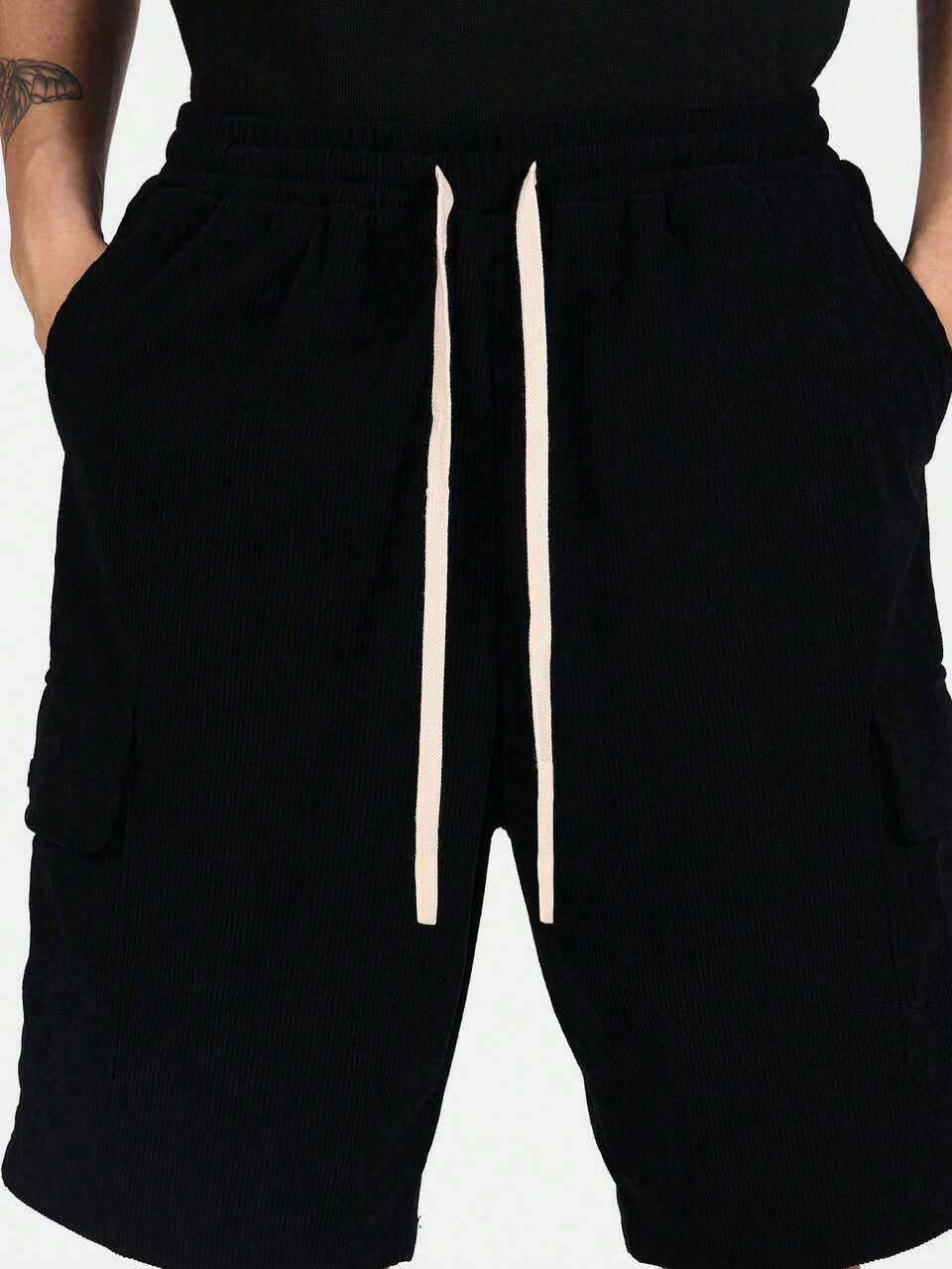 Shorts cargo urbanos de veludo cotelê