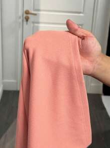 Slaydiva 2pcs Plus Size Women Solid Crew Neck Camisole And Wide Leg Pants Knit Casual Set - Orange - View 7