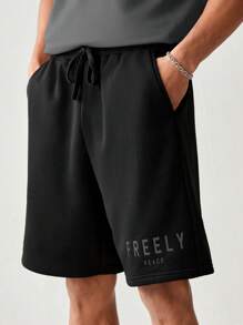 SWAVVY 2 件套针织休闲印花短袖上衣和短裤套装夏季服装，学校 - 深灰色 - 查看 2