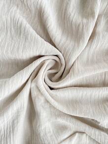 SHEIN 2pcs Maternity Set: Shirred Backless Tassel Trim Casual Top & High Waist Skirt