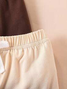 SHEIN Playful Pals 5pcs/Pack Baby Boy All-Match Solid Color Loose Casual Shorts, Versatile For Everyday Wear, Spring/Summer - Multicolor - View 4