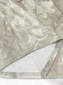 INAWLY 2pcs/Set Women's Tie Dye Print Halter Tank Top And Fitted Mini Skirt - Multicolor - View 4