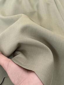 CosyJoli 加大码贝壳边系带袖衬衫和短裤套装，度假休闲女装两件套夏季 - 綠色 - 查看 7