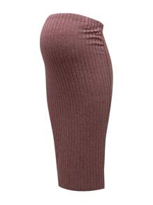 Modmama Maternity   Women's Ribbed Bodycon Skirt With Tummy Control, 3 Pieces Set