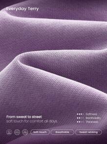 GLOWMODE Keep It Classic Washed Off-The-Shoulder Sweatshirt Valentine's Day Casual - Mauve Purple - View 4
