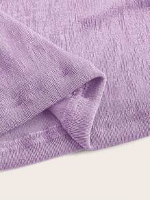 SHEIN ICON Áo ba lỗ cổ trễ không tay màu trơn cho nữ, thời trang tối giản phù hợp cho mùa hè - Màu tím hoa cà - Xem 4