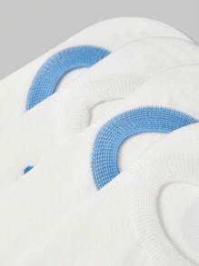 ROMWE Goth 4 pares de calcetines casuales/de negocios/deportivos invisibles y sin mostrar para hombres