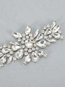 SHEIN 1/5pcs Hot Melt Glue Rhinestone Patch, Diy Clothing Decoration Embroidery Patch, Decor