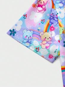 PopScrub Cute Cartoon Animal Pattern Women's V-Neck Short Sleeve Pocket Nurse Scrub Uniform Top, Scrubs Print V Neck Frosted Scrub Top, Casual Short Sleeve Work Wear, Women Sweetheart V-Neck Ruched Blouse, Women Short Sleeve V-Neck Nurse Scrub Uniform Shirt With 2 Pockets, Soft Stretchy Ruched Graphic Tee V-Neck Short Sleeve Blouse For Lady Wear Women's V-Neck Short Sleeve Double Pocket Cute Cartoon Animal Pink Heart Rabbit Print Simple Nurse Uniform Set/Doctor Work Uniform Set/ Examination & Surgery Uniform Set/Solid Color Pet Grooming Work Uniform Set/Nutritionist Work Uniform Short Sleeve Set/Functional Multi-Pocket Lab Work Uniform Top - Multicolor - View 5