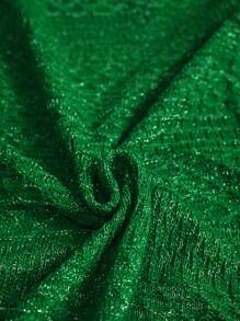 Maija 春夏新款绿色圆形金属纽扣节日优雅现代女式毛衣裙适合外出度假、节日、日常休闲、沙滩婚礼、情人节派对穿着老款90年代女装波西米亚风 - 綠色 - 查看 9