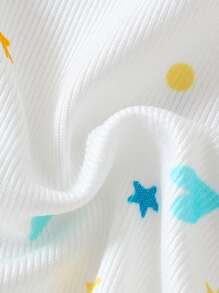 2pcs Young Girl Floral, Star & Heart Print Contrast Trim Camisole With Shorts Pajama Set, Fashionable & Simple Flared Pants Sets Summer Girl Clothes Clothes Summer Holiday Travel Releax Summer Clothes - Multicolor - View 5